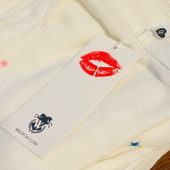 NWT! Wildfox COUTURE White Starlet Loren High Waisted Flared Pants - Picture 12 of 13